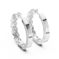 Double Row Marquise Diamond Hoop Earrings