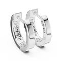 Inset Diamond Huggie Earrings