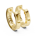 Inset Diamond Huggie Earrings