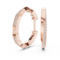 Classic Pavé Diamond Hoop Earrings