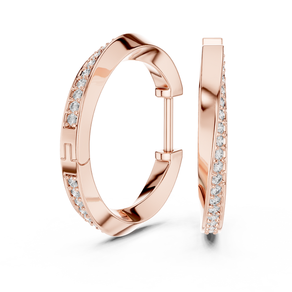 Classic Pavé Diamond Hoop Earrings