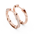Classic Pavé Diamond Hoop Earrings
