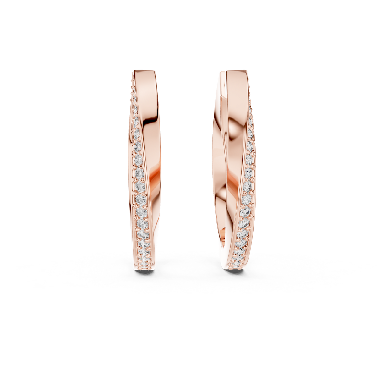 Classic Pavé Diamond Hoop Earrings