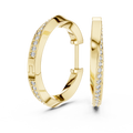 Classic Pavé Diamond Hoop Earrings
