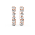 Heart Diamond Huggie Earrings