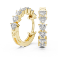 Heart Diamond Huggie Earrings