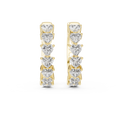 Heart Diamond Huggie Earrings