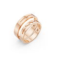 Amora Diamond Heartbeat Wedding Band Set