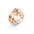 Elara Round Diamond Wedding Band Set