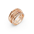 Aurelia Diamond Geometric Wedding Band Set