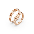 Soren Bezel Diamond Wedding Band Set