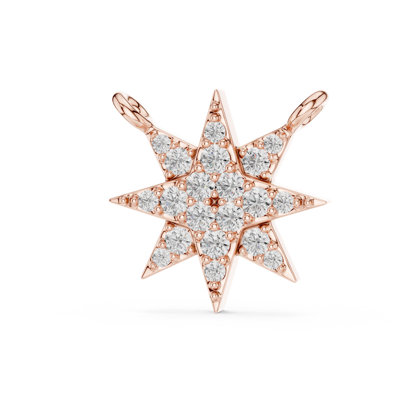 Astra Diamond Starburst Pendant detail