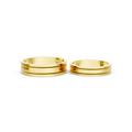 Valen Grooved Wedding Band Set