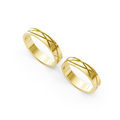 Elara Interwoven Wedding Band Set