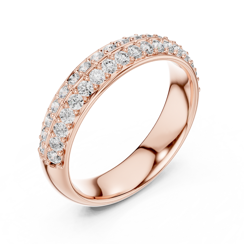 Elaris Double Row Diamond Ring detail