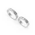 Elara Interwoven Wedding Band Set