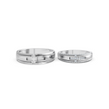 Aurelia Diamond Geometric Wedding Band Set