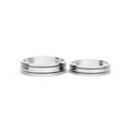 Valen Grooved Wedding Band Set
