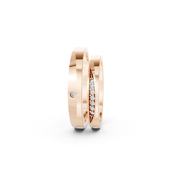 Elvar Diamond Wedding Band Set