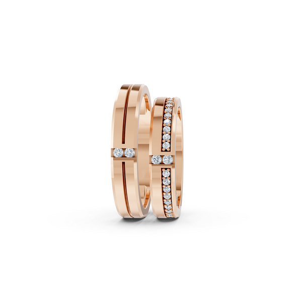 Seren Diamond Wedding Band Set