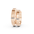 Elara Four Diamond Wedding Band Set