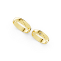 Aurelia Diamond Chevron Wedding Band Set