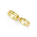 Valen Grooved Wedding Band Set