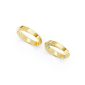 Elara Diamond Twist Wedding Band Set