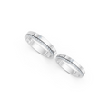 Elvaris Princess & Round Diamond Wedding Band Set