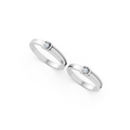 Elara Round Diamond Wedding Band Set