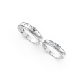 Aurelia Diamond Geometric Wedding Band Set