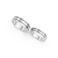 Valen Grooved Wedding Band Set