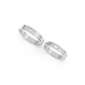 Amora Diamond Heartbeat Wedding Band Set