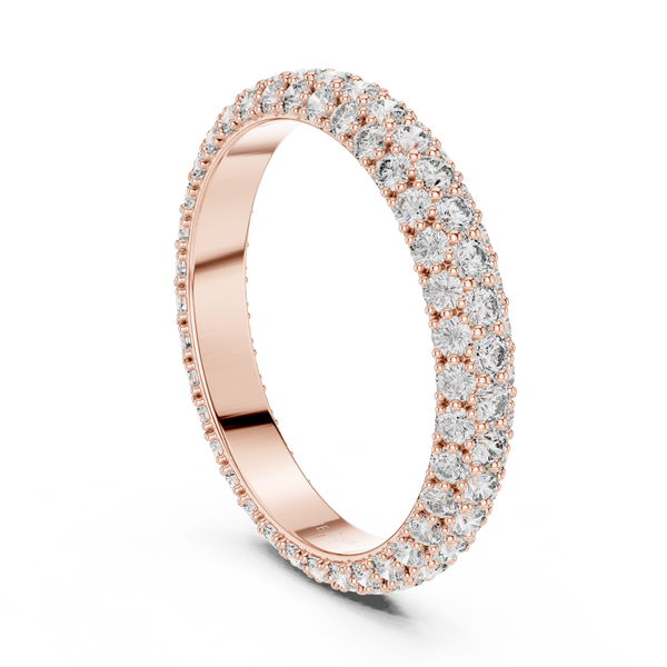 Aurelia Triple Row Diamond Eternity Band