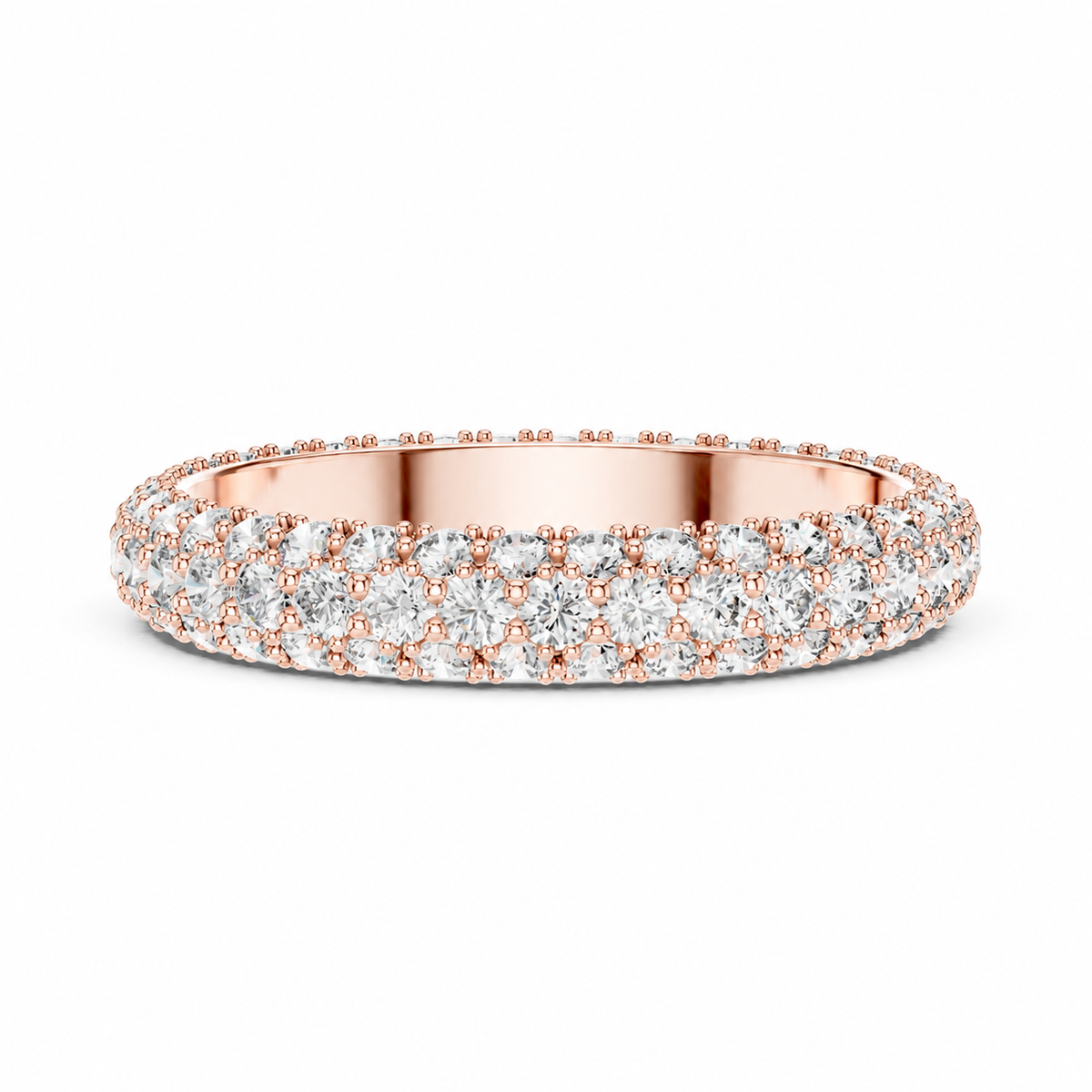 Aurelia Triple Row Diamond Eternity Band