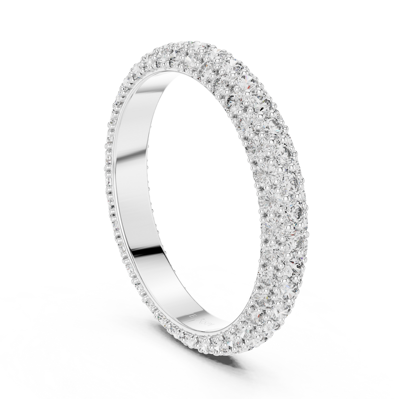 Aurelia Triple Row Diamond Eternity Band detail