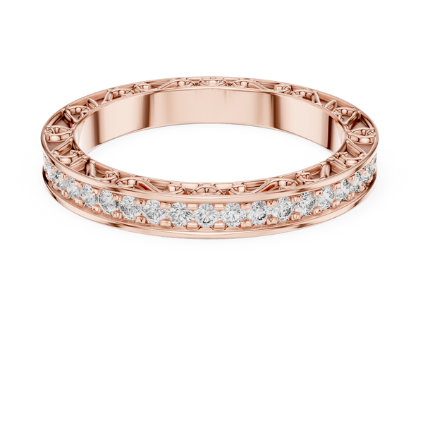 Celestine Diamond Filigree Eternity Band
