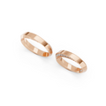 Elara Diamond Twist Wedding Band Set