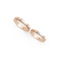 Elvaris Princess & Round Diamond Wedding Band Set