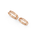 Amora Diamond Heartbeat Wedding Band Set