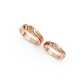 Elian Diamond Cross Wedding Band Set