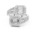 Celeste Emerald Halo Diamond Ring