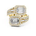 Celeste Emerald Halo Diamond Ring