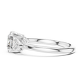 Seraphina Cushion & Trillion Three Stone Diamond Ring
