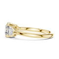Seraphina Cushion & Trillion Three Stone Diamond Ring