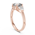 Seraphina Cushion & Trillion Three Stone Diamond Ring