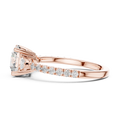 Celeste Three Stone Round & Trillion Diamond Ring