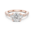 Celeste Three Stone Round & Trillion Diamond Ring