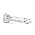 Celeste Three Stone Round & Trillion Diamond Ring
