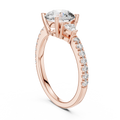 Celeste Three Stone Round & Trillion Diamond Ring